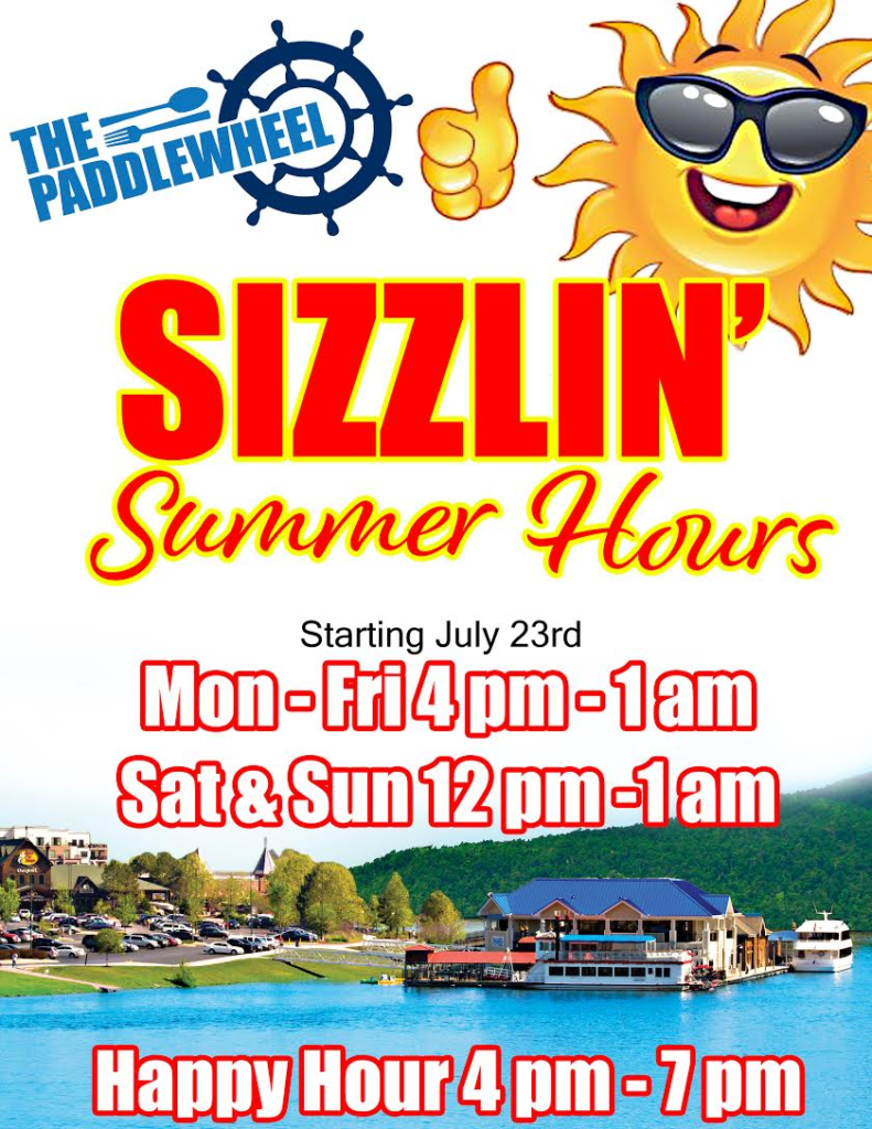 Summer Hours at The Paddlewheel